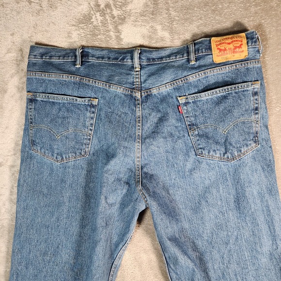 Levi's 550 Jeans Men's 46X30 Straight Relaxed Denim Blue Pre-Owned - Picture 15 of 16